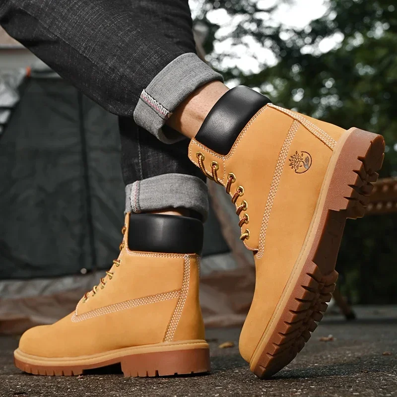 Boots Men High Top Boots High  - Men Shoes Everyday avaliação e preço