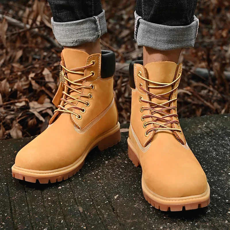 Boots Men High Top Boots High  - Men Shoes Everyday avaliação e preço