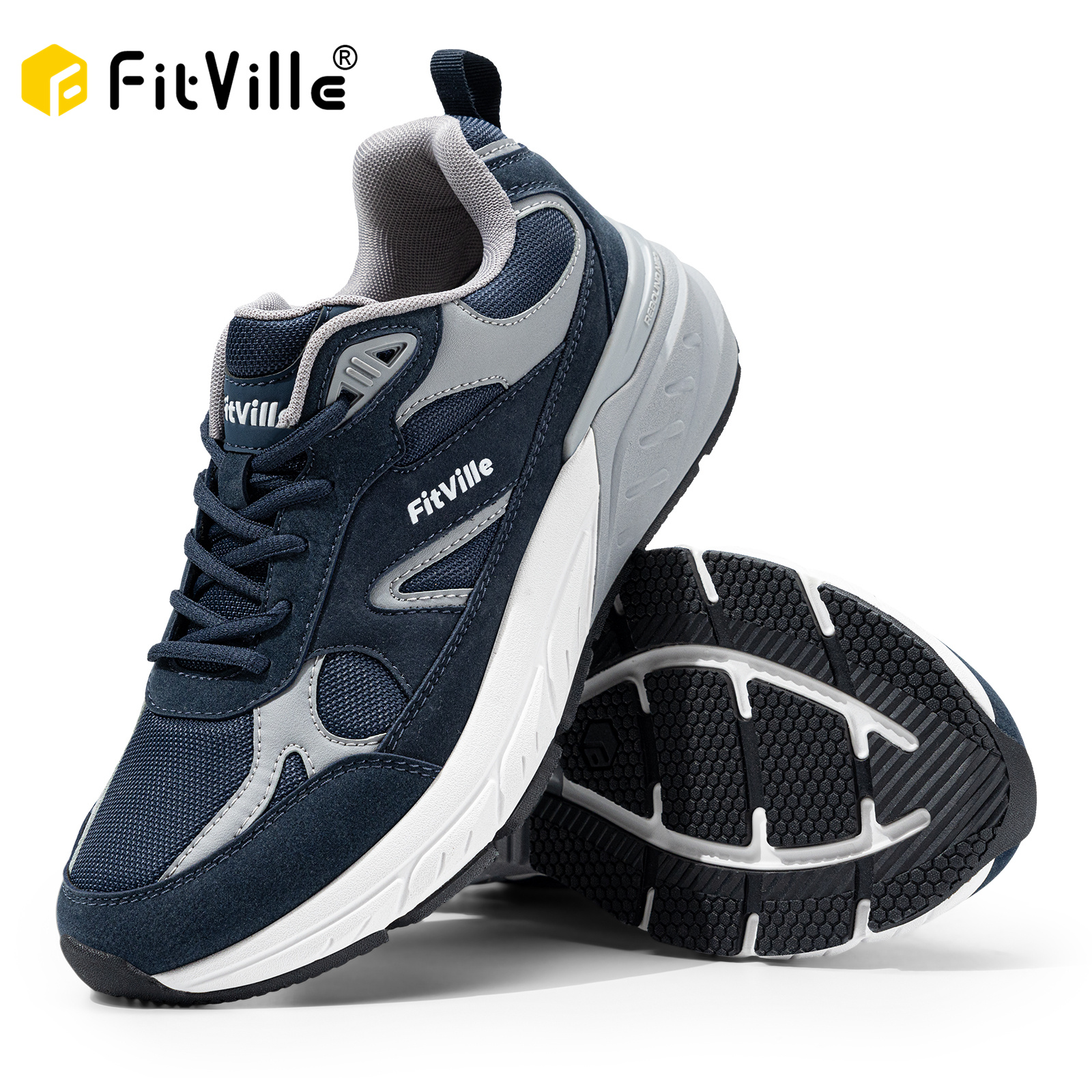 FitVille Newest Walking Shoes  - Men Shoes Size Chart avaliação e preço