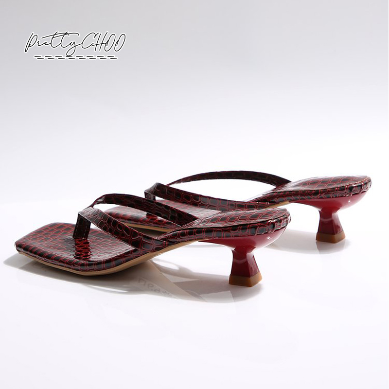 Crocodile Print Kitten Heel Fl - Men'S Shoes To Women'S Size avaliação e preço